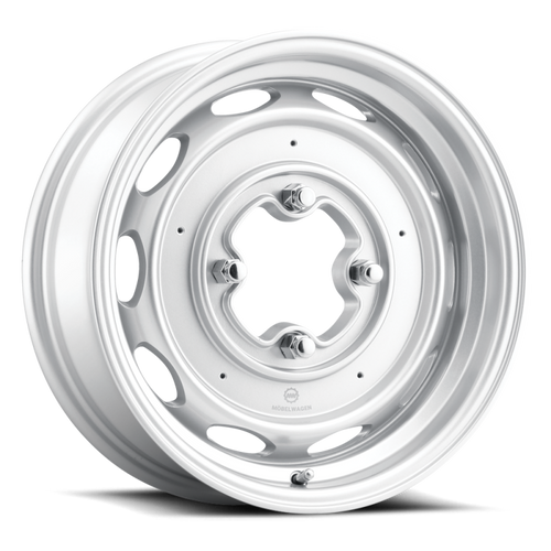 Mobelwagen MW-430S-54530+25X - MW-430S Interceptor 15x4.5in / 4x130 BP / 25mm Offset / 85.85mm Bore - Silver Wheel