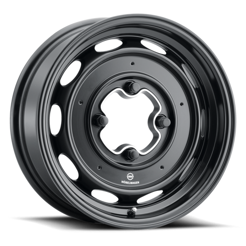 Mobelwagen MW-430B-54530+25X - MW-430B Interceptor 15x4.5in / 4x130 BP / 25mm Offset / 85.85mm Bore - Black Wheel