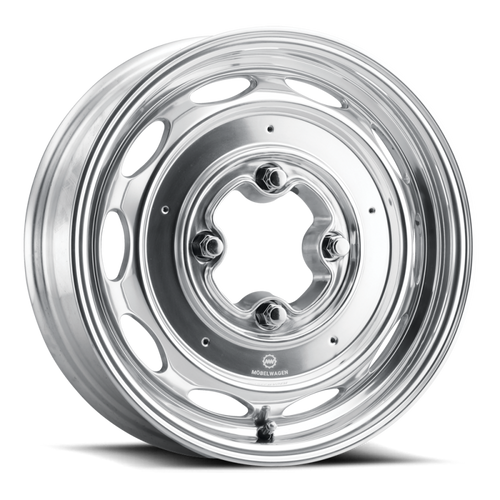 Mobelwagen MW-430P-55530+20 - MW-430P Interceptor 15x5.5in / 4x130 BP / 20mm Offset / 85.85mm Bore - Polished Wheel