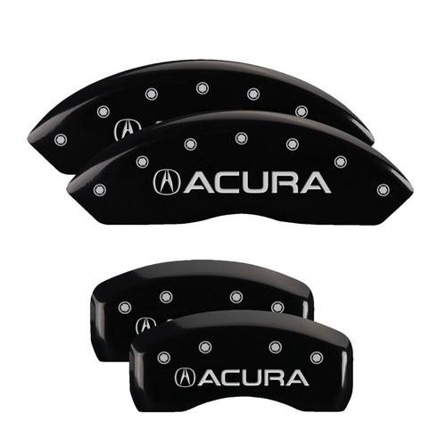 MGP 39001SACUBK - 4 Caliper Covers Engraved Front & Rear Acura Black finish silver ch