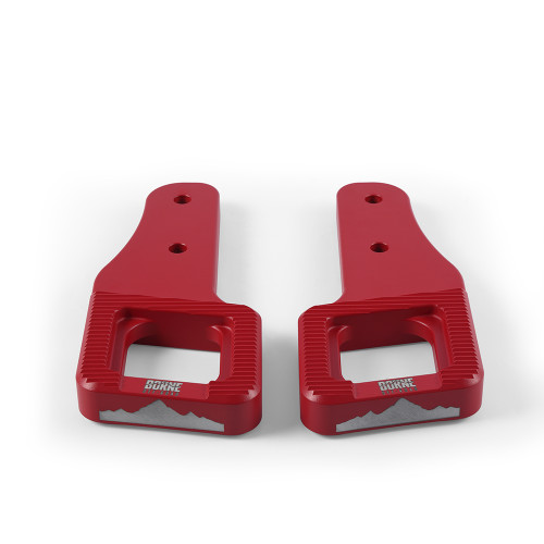 Mishimoto BNTH-F150-17RD - Borne Off-Road Billet Tow Hooks, fits Ford Raptor 2017+, Micro-Wrinkle Red