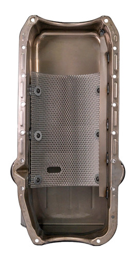 Moroso 20191 - Pre-80 Chevrolet Small Block (w/Driver Side Dipstick) Wet Sump 7qt 8.25in Steel Oil Pan -Blk