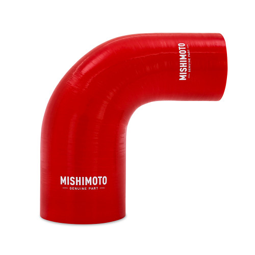 Mishimoto MMCP-R90-3035RD - Silicone Reducer Coupler 90 Degree 3in to 3.5in - Red