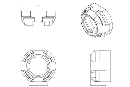 Morimoto S120 - Apollo 2.0 Flat Projector Shroud
