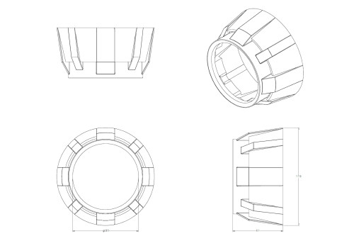 Morimoto S80 - Gatling Gun 1.0 Projector Shroud