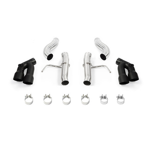 Mishimoto MMEXH-CAM4-16AQTRBK - 2016+ Chevrolet Camaro 2.0T Quad-Tip Race Axle-Back Exhaust w/ Black Tips