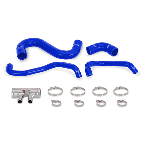 Mishimoto MMHOSE-MUS8-15LBL - 2015+ Ford Mustang GT Silicone Lower Radiator Hose - Blue