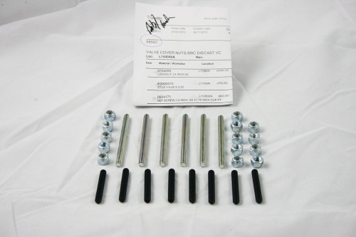 Moroso 68562 - Chevrolet Big Block (w/Cast Valve Cover) Valve Cover Hex Head Nuts - Zinc Finish