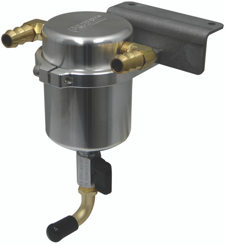 Moroso 85532 - 15-19 Dodge Charger/Challenger Hellcat Air/Oil Separator Catch Can - Large Body - Billet Alum