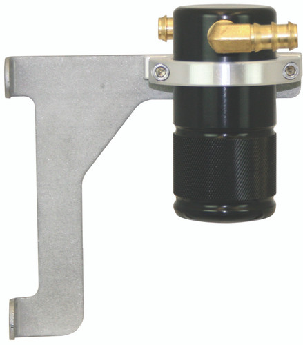 Moroso 85671 - 12-18 Jeep 3.6L JK Air/Oil Separator Catch Can - Small Body - Billet Aluminum - Black Finish