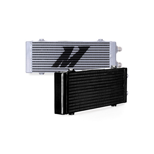 Mishimoto MMOC-DP-MBK - Universal Medium Bar and Plate Dual Pass Black Oil Cooler