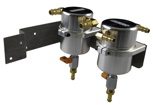 Moroso 85510 - 08-14 Subaru STi (w/Top Mount Intercooler) Air/Oil Separator Catch Can - Billet Aluminum
