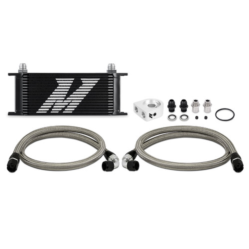 Mishimoto MMOC-U16BK - Universal Oil Cooler Kit 16-Row Black