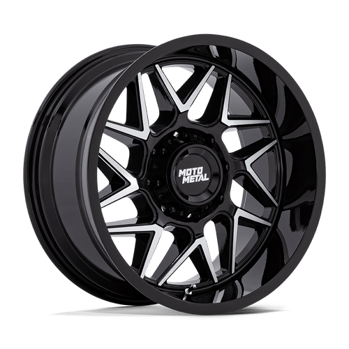 Moto Metal MO812BD20108518N - Mo812 Turbine 20X10 Gloss Black W/ Machined Face
