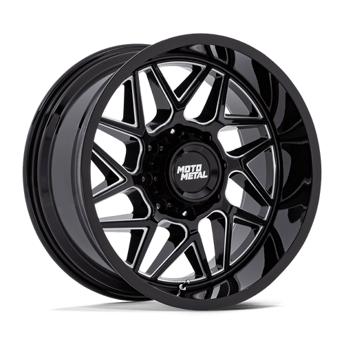 Moto Metal MO812BE20106818N - Mo812 Turbine 20X10 Gloss Black Milled