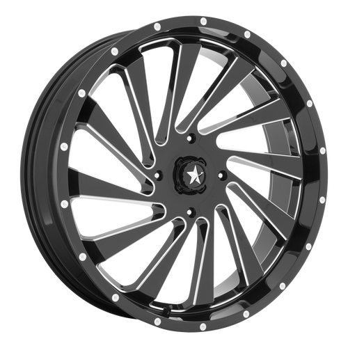 MSA Offroad Wheels M46-018737M - M46 Blade 18X7 Gloss Black Milled