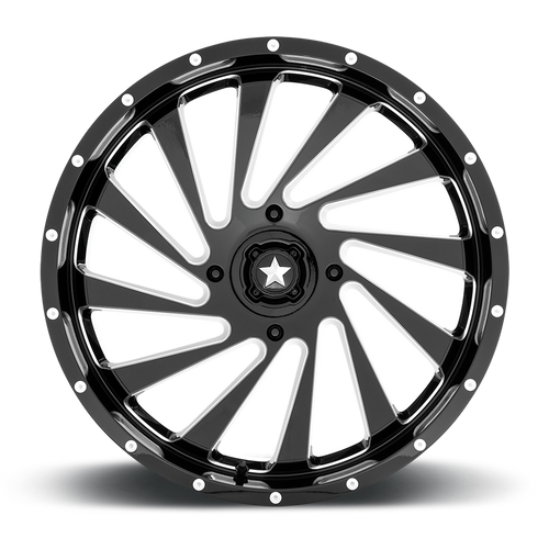 MSA Offroad Wheels M46-022756M - M46 Blade 22X7 Gloss Black Milled