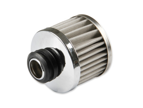 Mr. Gasket 2049G - Chrome Valve Cover Breather - Push On Style