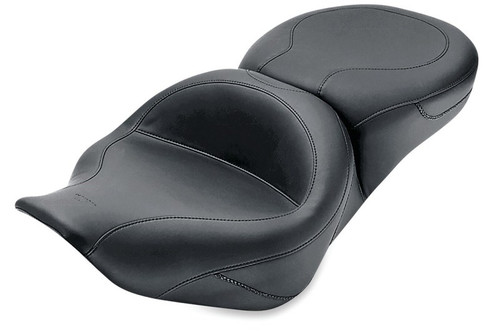 Mustang Motorcycle 75464 - Mustang 97-07 Harley Road King, 06-07 Street Glide, 00-05 Eagle Std Touring Pass Seat - Black