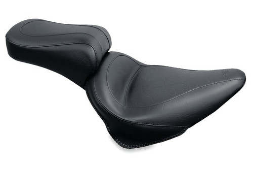 Mustang Motorcycle 75631 - Mustang 84-06 Harley Standard Rear Tire Touring 1PC Seat - Black