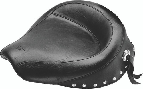 Mustang Motorcycle 75527 - Mustang 58-84 Harley FX/FL Wide Touring Solo Seat w/Studs- Black