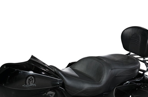 Mustang Motorcycle 75486 - Mustang 97-07 Harley Road King, 06-07 Street Glide, 00-05 Eagle Sport Touring 1PC Seat - Black