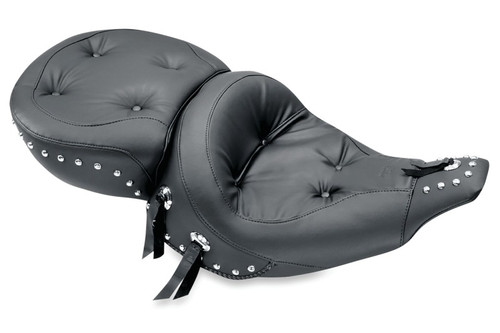 Mustang Motorcycle 75555 - Mustang 80-88 Harley Electra Glide, Tour Glide Wide Touring 1PC Seat Regal w/Studs - Black