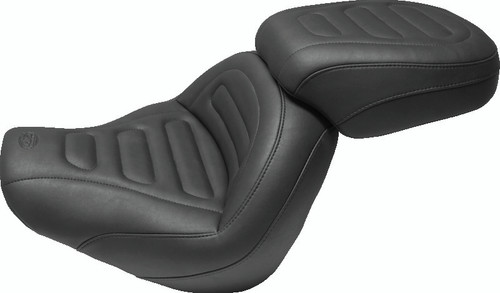Mustang Motorcycle 75887 - Mustang 18-21 Harley Fat Bob Standard Touring Solo Seat Trapezoid- Black