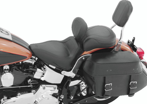 Mustang Motorcycle 75891 - Mustang 03-08 Kawasaki Vulcan 1600 Classic, 05-08 Nomad Standard Touring 2PC Seat - Black