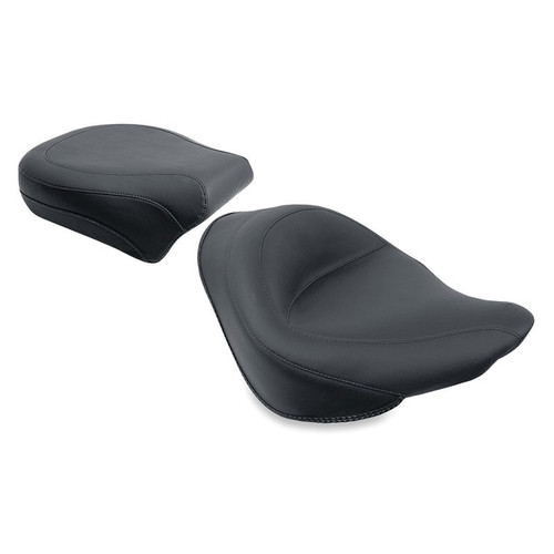 Mustang Motorcycle 76248 - Mustang 06-17 Harley Softail Wide Tire (200mm) Wide Touring Solo Seat - Black