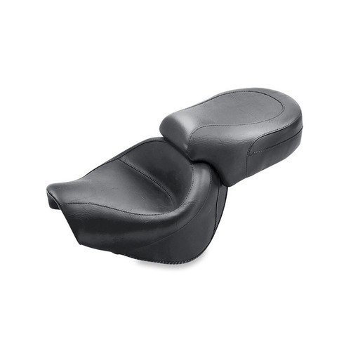 Mustang Motorcycle 76563 - Mustang 07-17 Yamaha V-Star 1300, 1300 Tourer Wide Touring 2PC Seat - Black