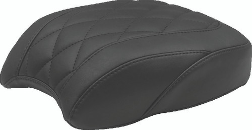 Mustang Motorcycle 76818 - Mustang 97-21 Harley Touring Sissy Bar Pad (12 inch x 9 inh) Diamond Stitch- Black