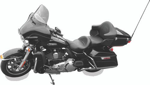 Mustang Motorcycle 76860 - Mustang 08-21 Harley Electra Glide,Rd Glide,Rd King,Str Glide Touring Summit 1PC Seat - Black