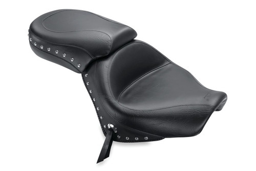 Mustang Motorcycle 76520 - Mustang 04-21 Honda VT750 Aero Wide Touring 2PC Seat w/Studs - Black