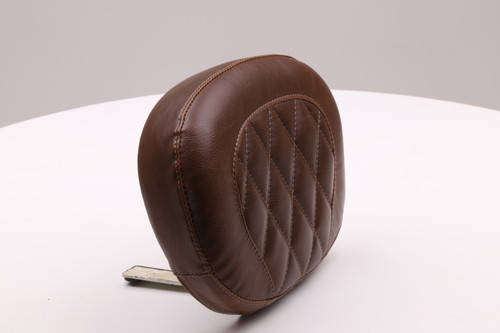 Mustang Motorcycle 76769 - Mustang 11-13 Harley Blackline, 12-17 Slim Sissy Bar Pad (11.5 inch x 9 inch) Diamond Stitch - Brown