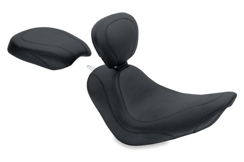 Mustang Motorcycle 76741 - Mustang 06-17 Harley Softail Wide Tire (200mm) Wide Tripper Passenger Seat - Black