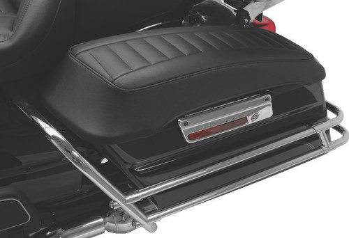 Mustang Motorcycle 77637 - Mustang 93-13 Harley FL Touring Saddlebag Lid Covers Deluxe - Black