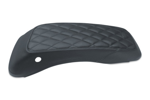 Mustang Motorcycle 77639 - Mustang 08-21 Harley FL Touring Harley Saddlebag Lid Covers Diamond Stitch - Black