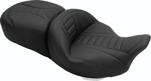 Mustang Motorcycle 79006 - Mustang 08-21 Harley Electra Glide, Rd Glide, Rd King, Str Glide Touring 1PC Seat Deluxe - Black