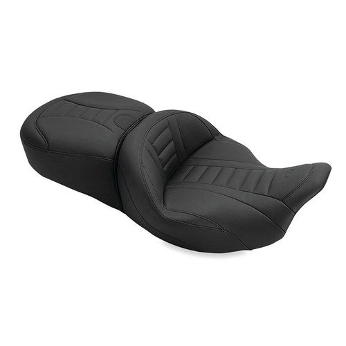 Mustang Motorcycle 79006 - Mustang 08-21 Harley Electra Glide, Rd Glide, Rd King, Str Glide Touring 1PC Seat Deluxe - Black