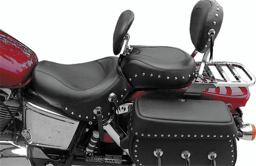 Mustang Motorcycle 79237 - Mustang 00-08 Honda VT1100 Sabre,97-08 Spirit,87-97 Shadow Wide Touring 1PC Seat w/Studs - Black