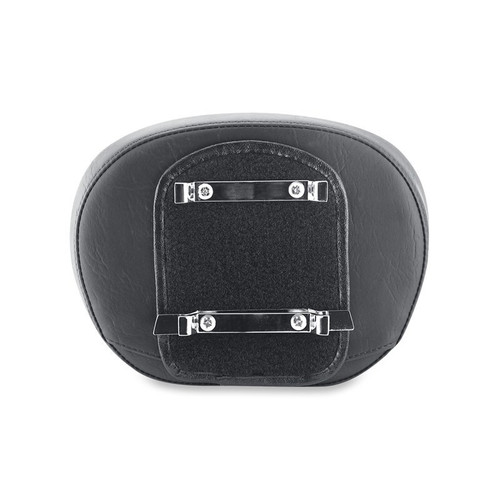 Mustang Motorcycle 79059 - Mustang Harley Low Medallion Sissy Bar Pad (12 inch x 9 inch) - Black