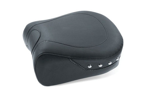 Mustang Motorcycle 79418 - Mustang 97-07 Harley Electra Glide, Rd Glide Lowdown Standard Touring Passenger Seat w/Studs -Black
