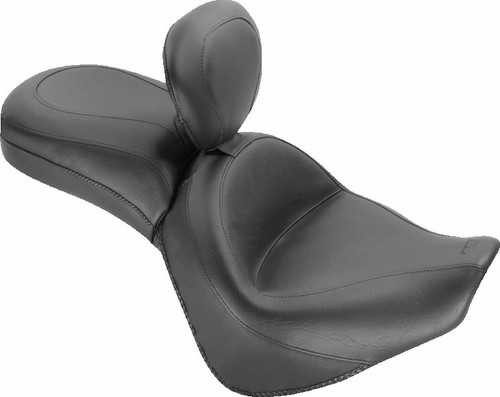 Mustang Motorcycle 79617 - Mustang 10-13 Honda VT1300C Sabre, 10-16 Stateline, 10-15 Interstate Touring 1PC Seat - Black