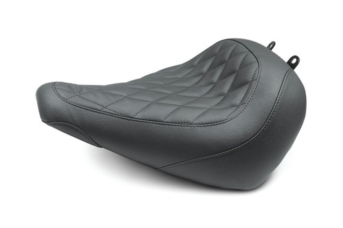 Mustang Motorcycle 83026 - Mustang 18-21 Harley Fat Boy Wide Tripper Solo Seat Diamond Stitch - Black