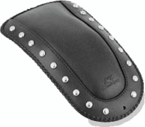 Mustang Motorcycle 79916 - Mustang 00-15 Harley Softail Std Rear Tire Wide Touring Solo Seat w/Driver Backrest - Black