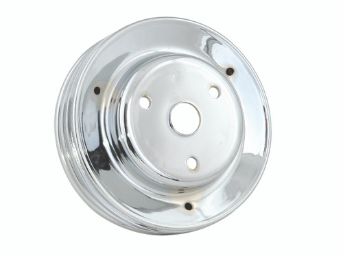 Mr. Gasket 4978 - Chrome Plated Steel Crankshaft Pulley
