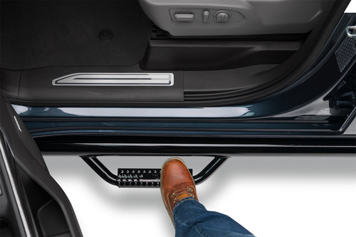 N-Fab C11115CC-6 - Nerf Step 11-14 Chevy-GMC 2500/3500 Crew Cab 8ft Bed - Gloss Black - Bed Access - 3in