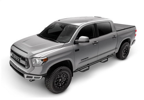 N-Fab C1489CC - Nerf Step 14-17 Chevy-GMC 1500 Crew Cab 5.7ft Bed - Gloss Black - W2W - 3in