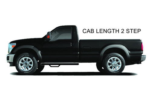 N-Fab D0246RC-TX - Nerf Step 02-08 Dodge Ram 1500/2500/3500 Regular Cab - Tex. Black - Cab Length - 3in